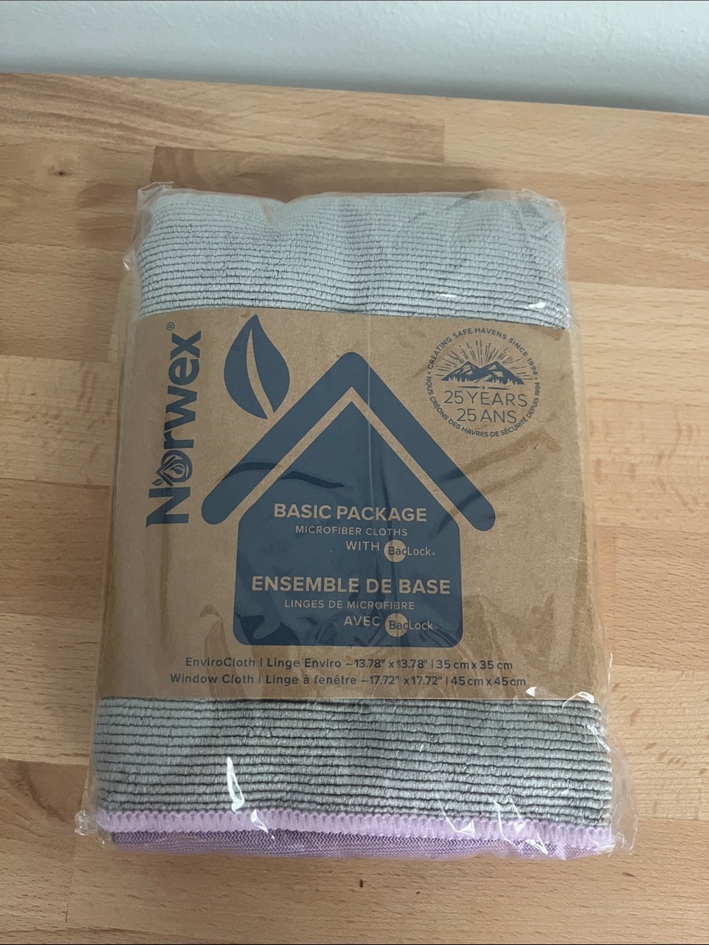 Norwex Enviro Cloth and Window Cloth Basic Package Amethyst and Graphite NWT